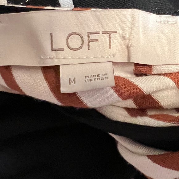 LOFT Women's Dress Sleeveless Striped Size M Pullover Knee Length - Picture 3 of 6